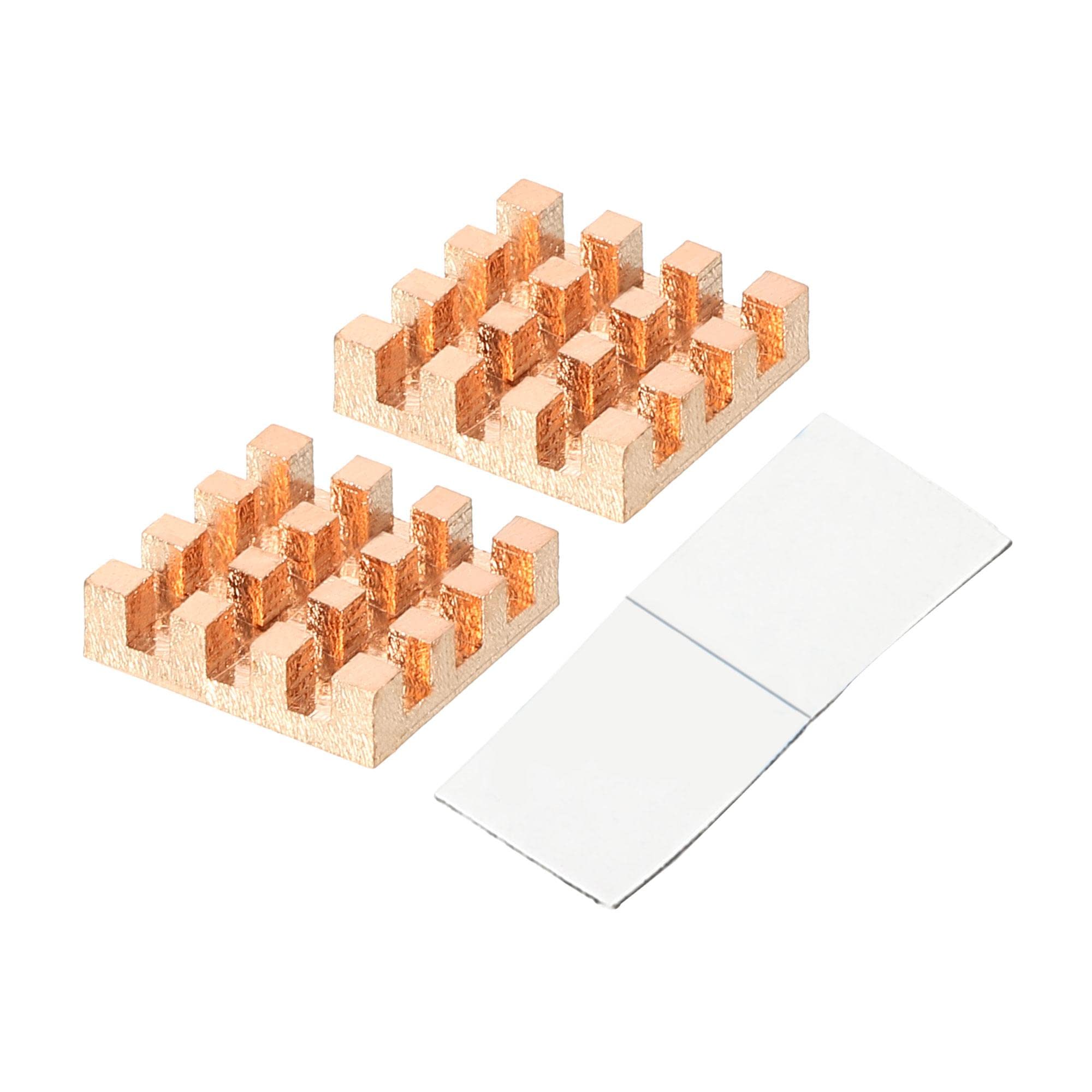 Kit Dissipatori In Rame 15x15x0.1mm Per Raffreddamento PC – 10 Pezzi - 2