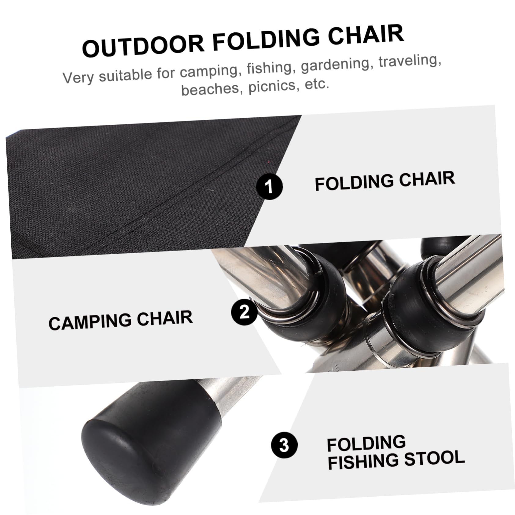 Mikinona 1pezzi Sgabello Portatile per Campeggio Sedia da Esterno Sgabello da Pesca Fondo Stabile per Uso Versatile