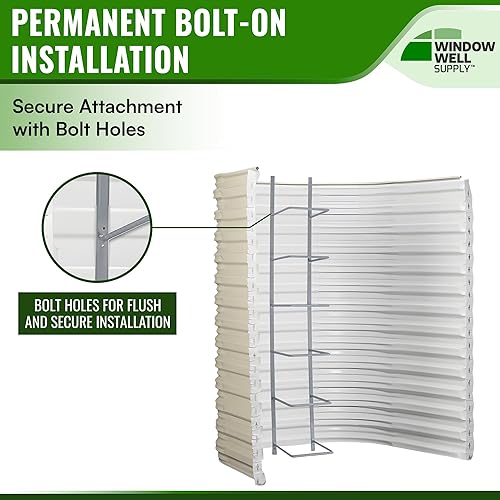 Miniatura 10 de Bolt-On Steel Egress Basement Ladder – Heavy-Duty Window Well Escape Ladder, Permanent Safety Solution, Fits Most Basement Windows, White