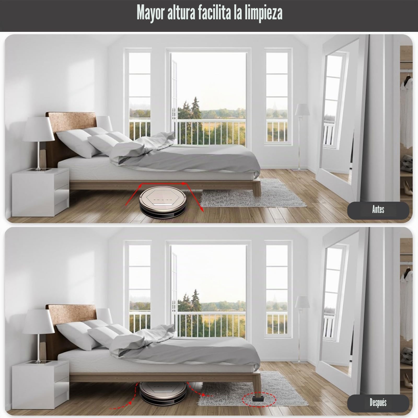 Alzadores de mesa rectangulares, 7,6 cm, resistentes, elevadores de muebles ajustables, antideslizantes, alzadores de escritorio apilables hasta 600 kg, aumenta la altura de la mesa