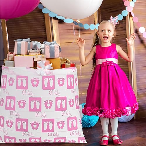 Miniatura 4 de Yingzhao 2 bolsas de regalo de bicicleta jumbo de 80 x 60 pulgadas, bolsas de plástico extra grandes para bebé, regalo de cumpleaños, fiesta de