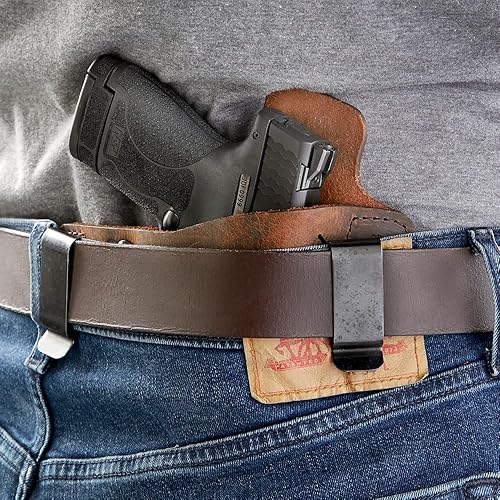 Miniatura 6 de Guide Gear Protector S3 IWBOWB - Funda de piel para cinturón con diseño de oeste, color marrón