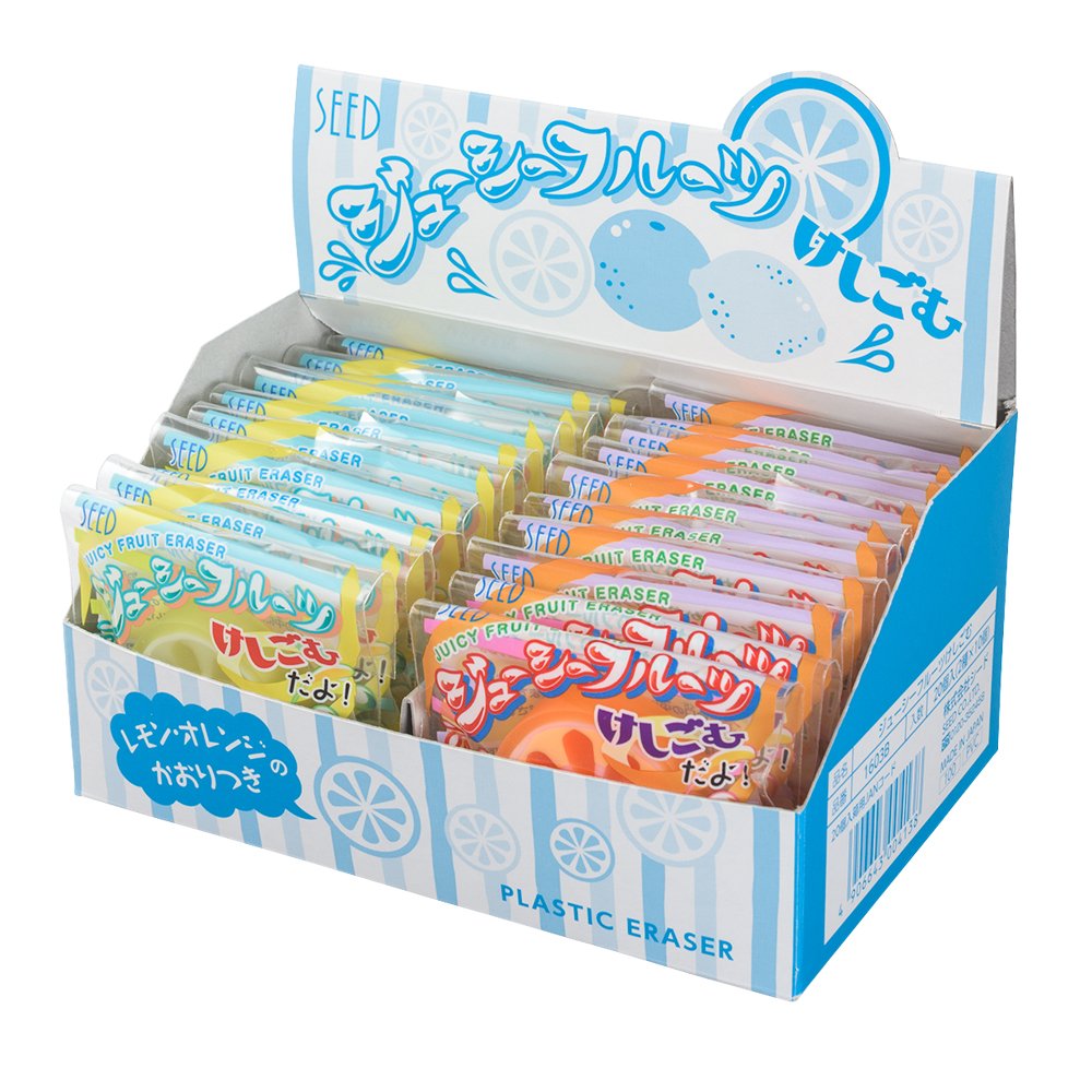 Amazon | シード 消しゴム ジューシーフルーツけしごむ 1603B-20P