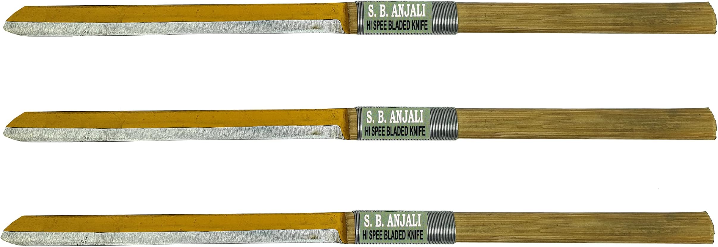 Original High Speed Blade Wooden Handle Knife - Sharp Edge Multipurpose Kitchen Cooking Tool 3Pcs Set