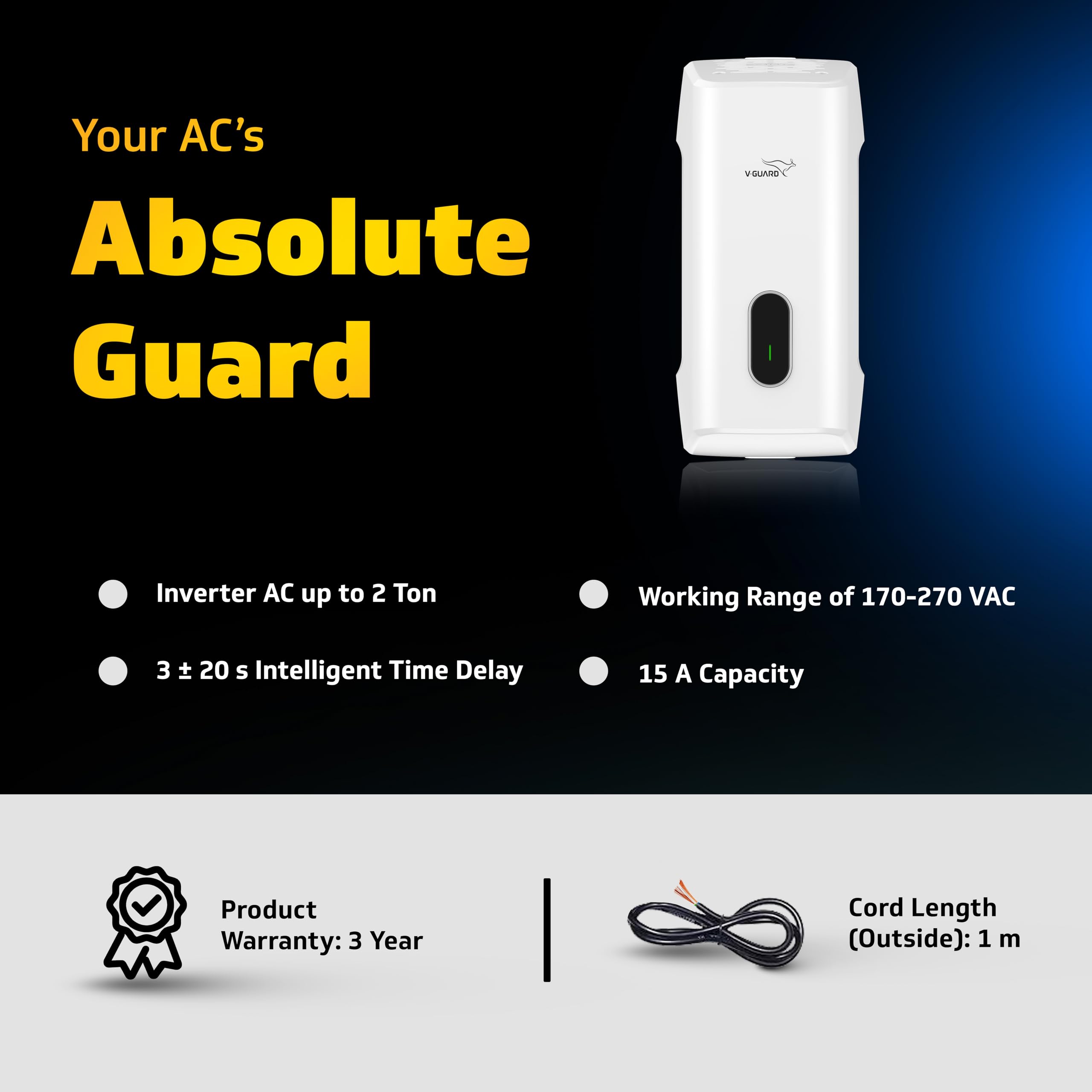 V-Guard Trior i500 Stabilizer - Protect Your AC -7