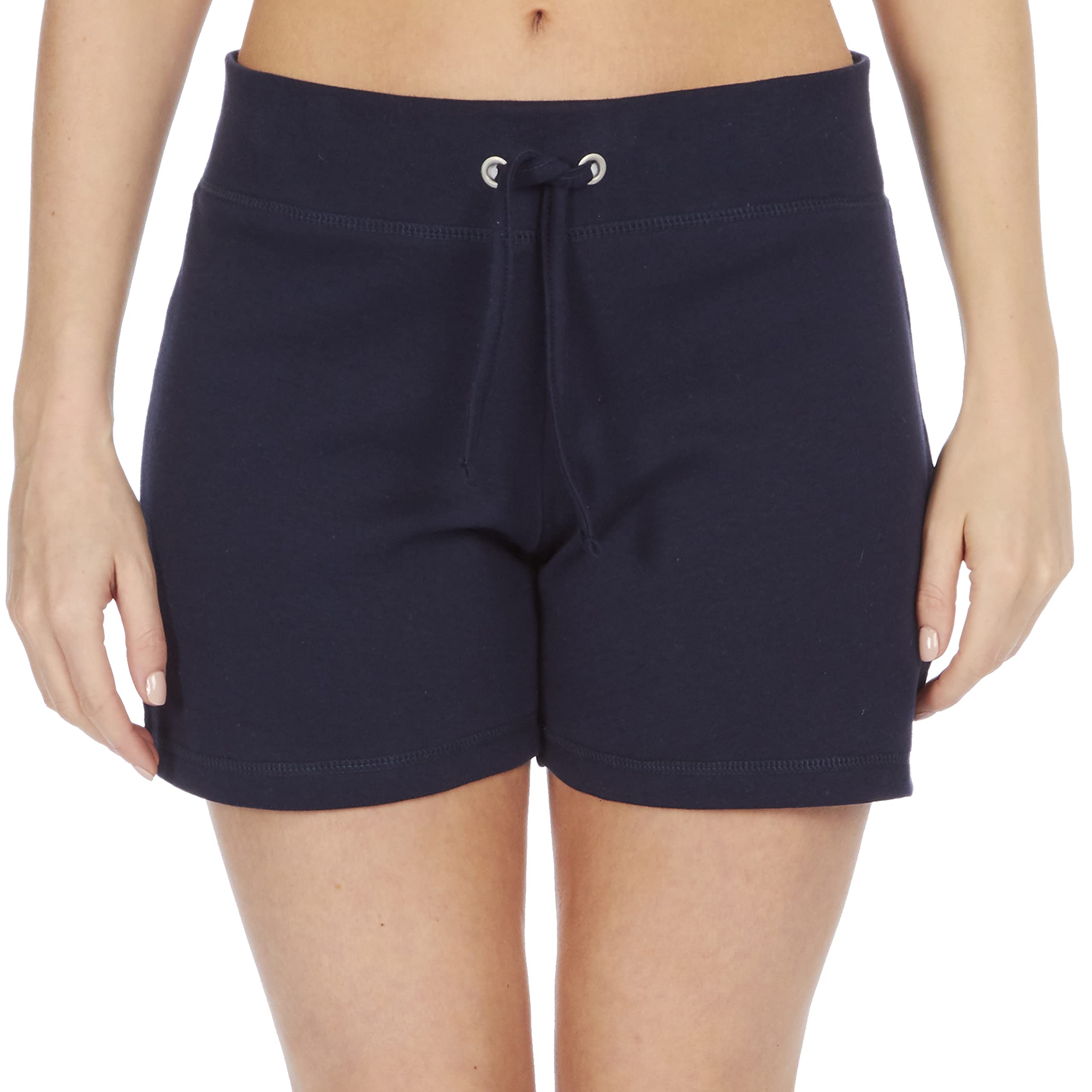 Womens Colourful Jesey Cotton Hot Pant Summer Shorts Navy L