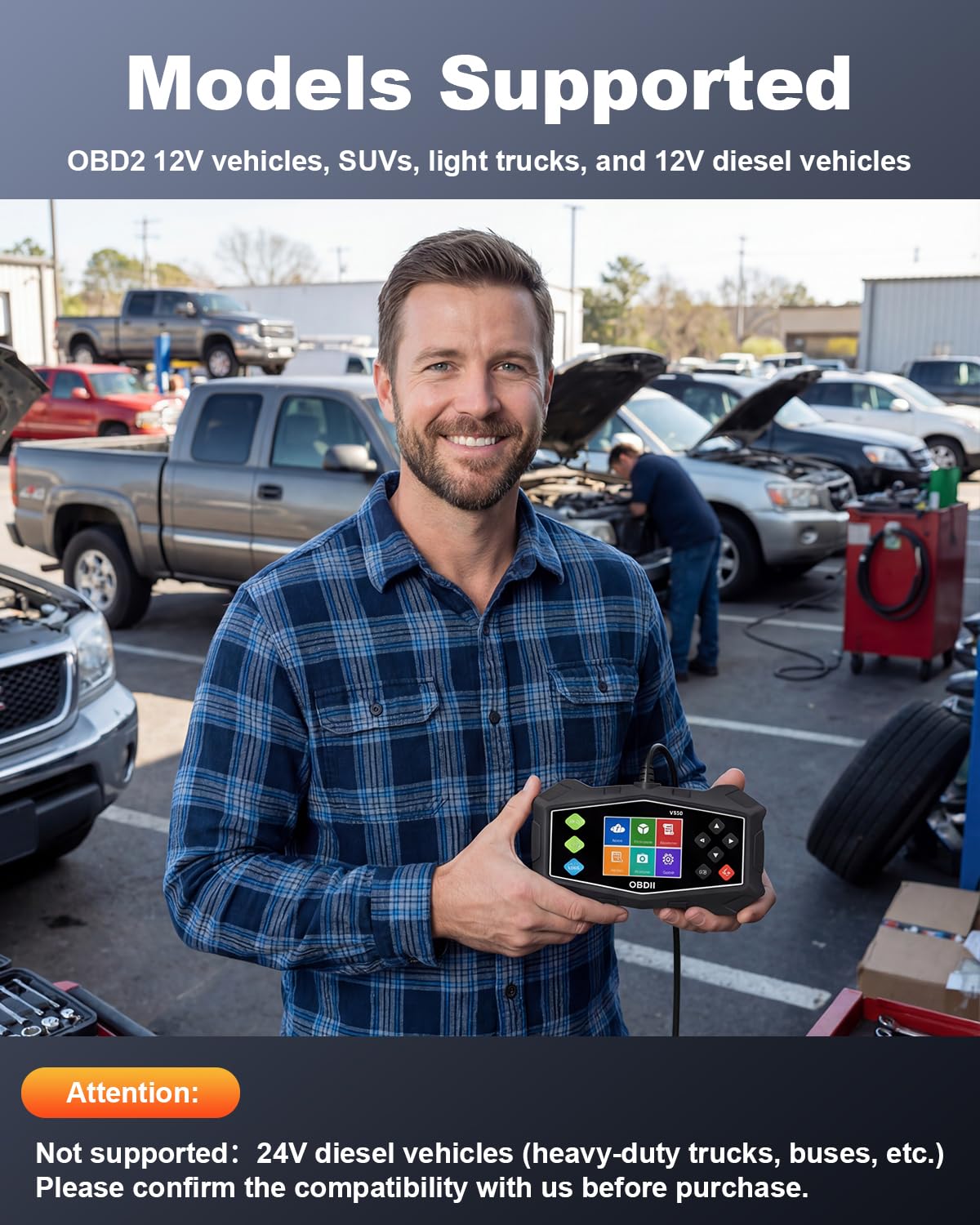 EXTRACTME - Scanner diagnostico OBD2, scanner per auto con tester batteria, luce del motore, flusso dati, prontezza I/M, modalità 6/8, lettori di codici professionali e strumenti di scansione per