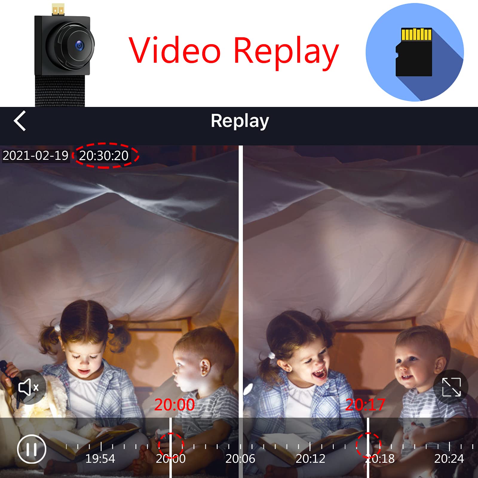Mini Camera Wifi 1080P Motion Detection Surveillance App Control - Dettaglio