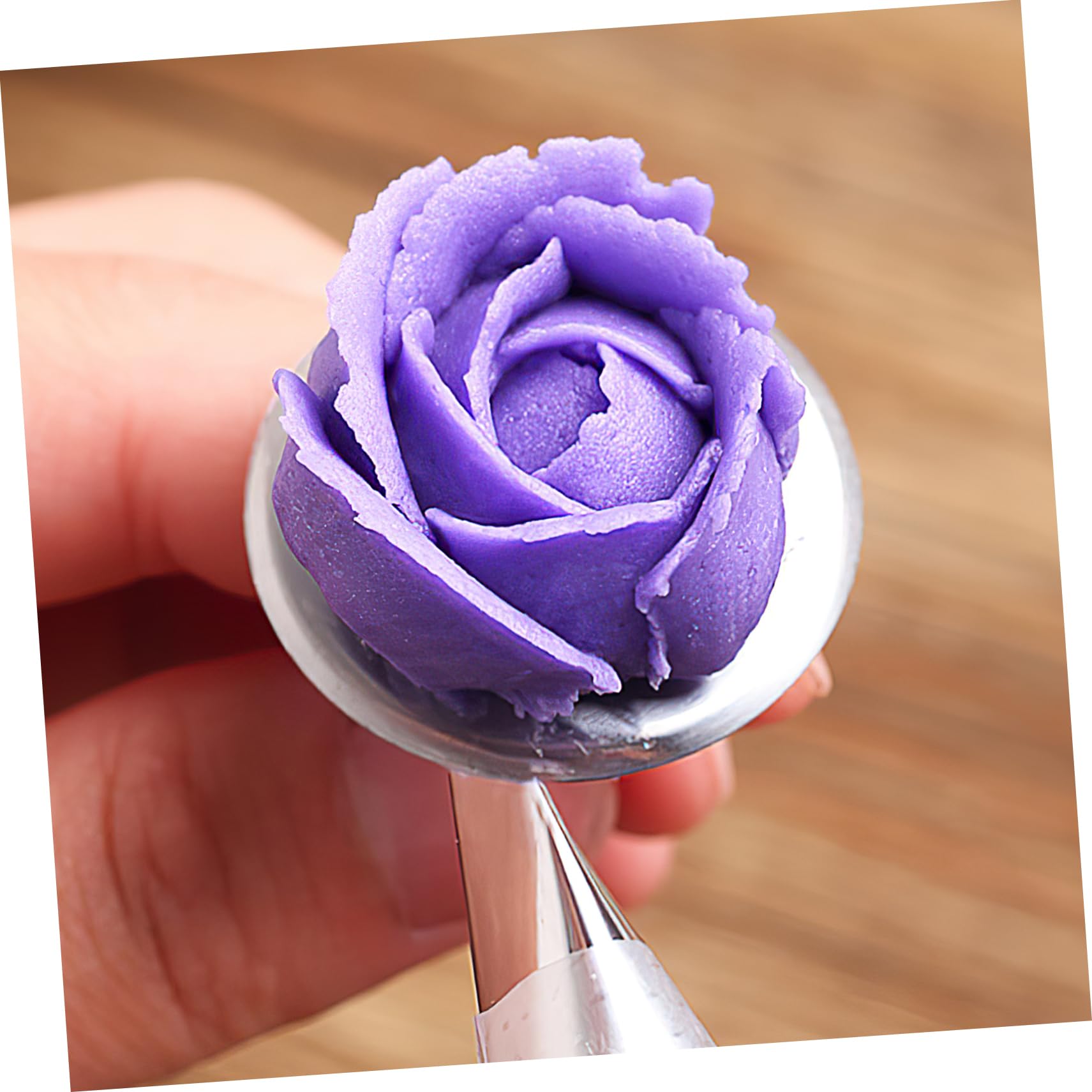 Cabilock 5 Sätze Dekorieren inoxlm holzaufsteller Kuchenblüten Fondant-Briefmarken Schablonen Zoll Werkzeug Werkzeug Zuckerguss Blumen Dekoration Zubehör für Kuchendekorationssets