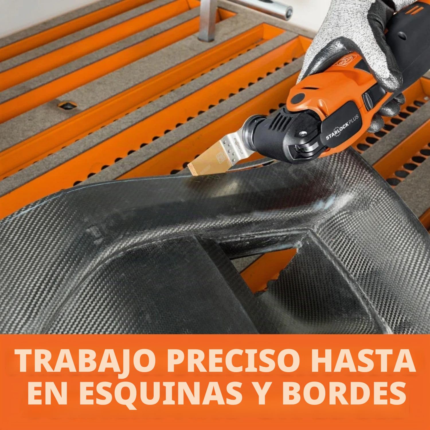 FEIN Disco de sierra E-Cut HM, Ancho 35 mm, Longitud 50 mm, Alojamiento StarlockPlus, para cortar fibra de carbono y de vidrio, cortes precisos y cortes cortos, ideal para esquinas y cantos