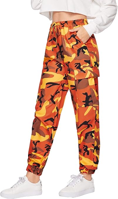 SOLY HUX Women's Casual Camo Pants 