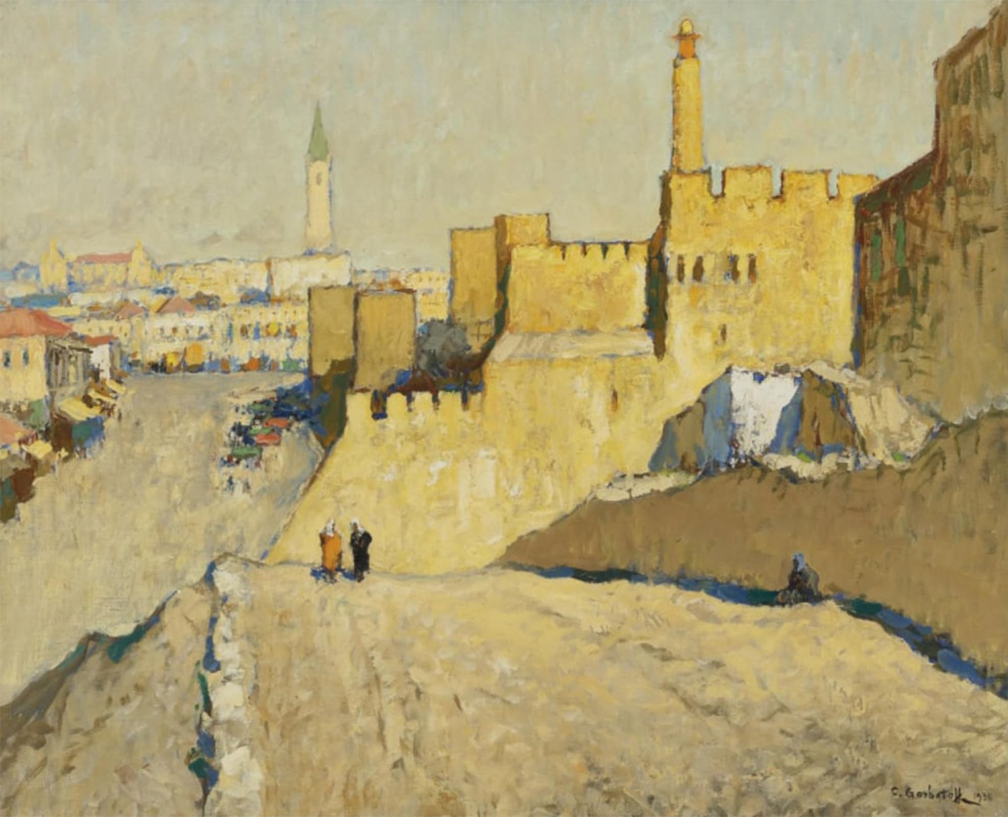 POSTERIIk Famous Modern Artwork Art Mural Fortress by Konstantin Ivanovich Gorbatov Oil Paintings Pictures for Home Decor 60x90cm