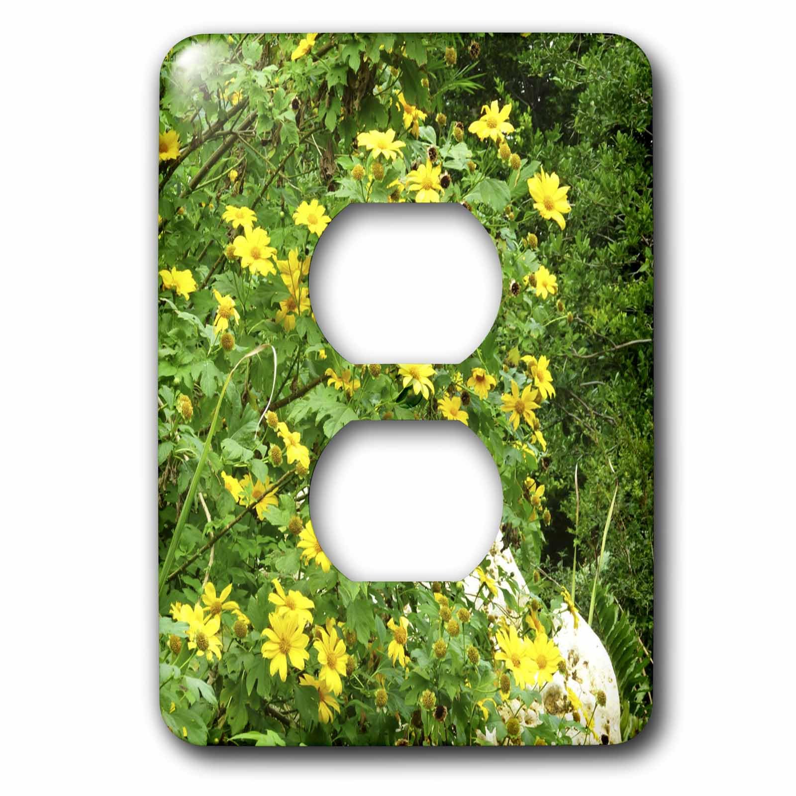 Cache-prise 2 prises Jaune 3dRose lsp_35397_6 pour protection murale