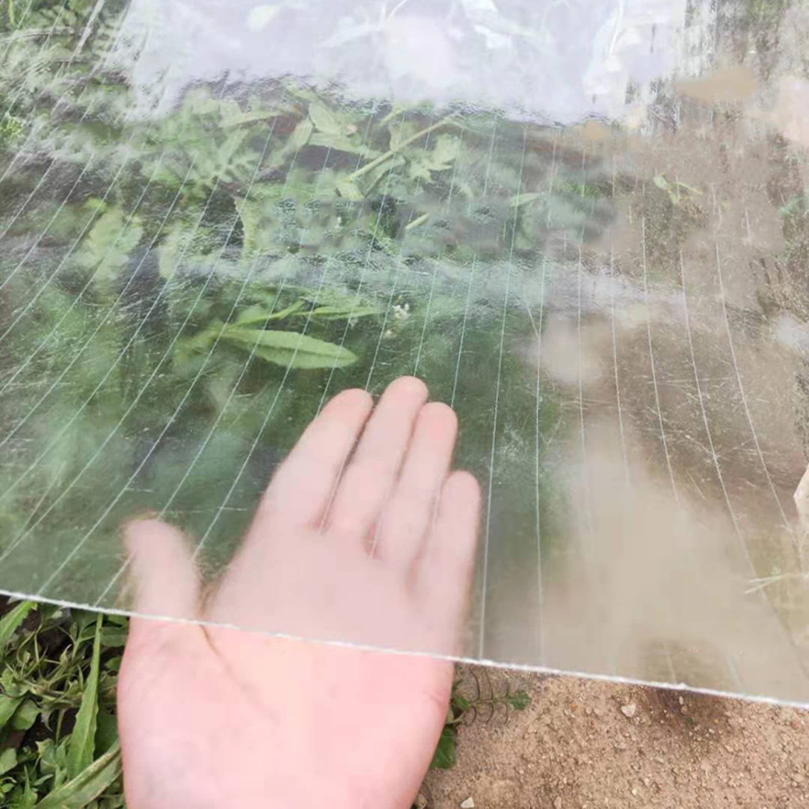 Dachplatten Transparente Wasserdichte Platten,Vordach für Dach,Überdachung Dachblech für Gerätehaus,Garten,Gewächshaus,Leicht zu biegen und zu Schneiden,Anpassbar Größe (W*L:0.6x4m)