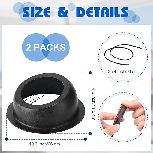 Vista 2 de 2 cajas universales para altavoces en ángulo, módulos de montaje en superficie con tira de goma para instalar altavoces de 6.5 pulgadas o más Negro