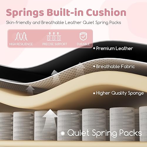 Miniatura 4 de Silla de juegos con reposapiés, sillas cómodas y femeninas para videojuegos con orejeras de gato, cojín de muelles de bolsillo, soporte lumbar de