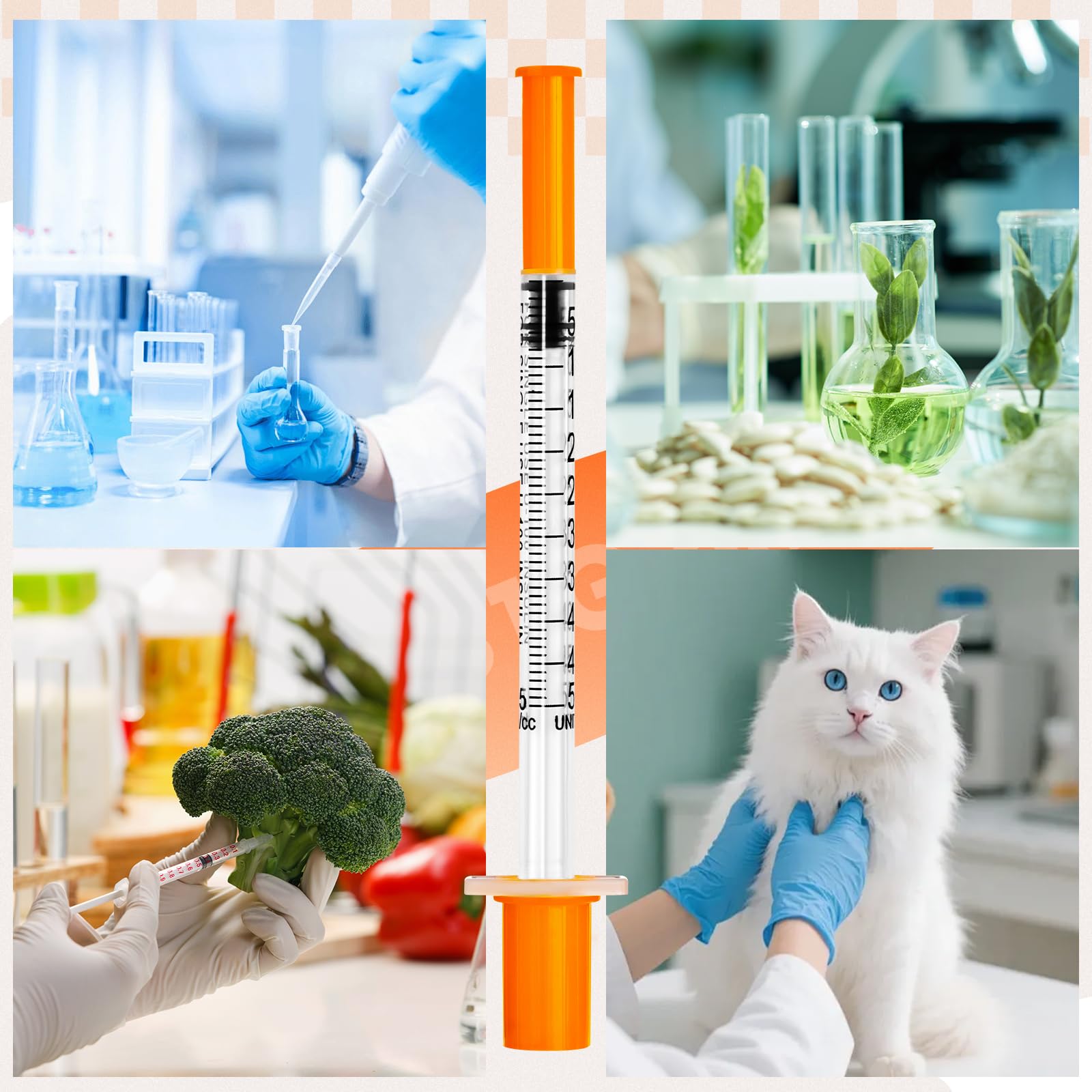 0.5ml Syringe with Cap, 31G 1/4" 6mm 1/2cc Syringes, Pack of 100 — Amazon image 7