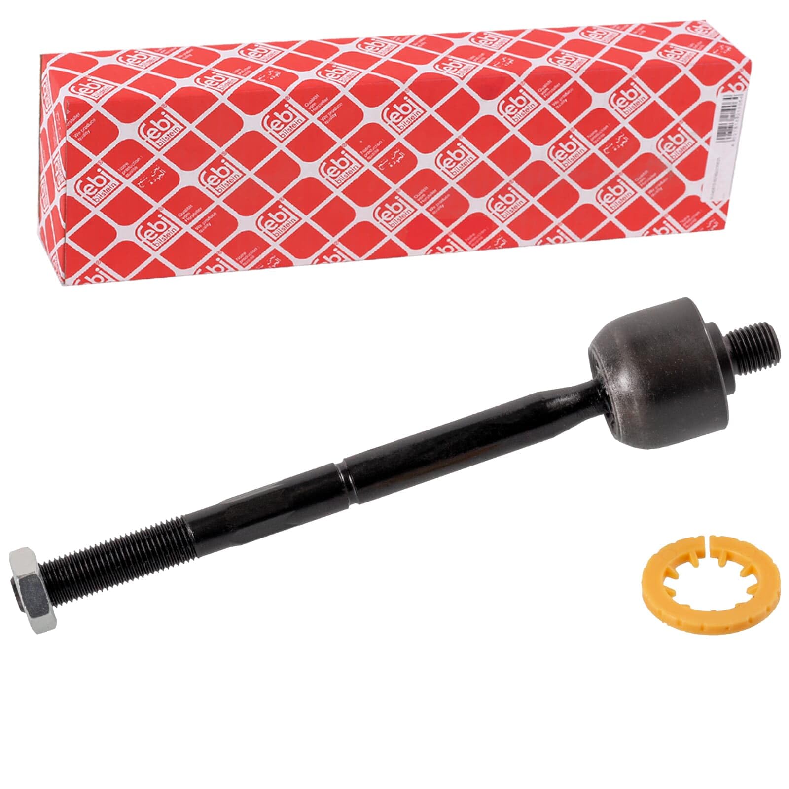 febi bilstein 39690 Inner Tie Rod without tie rod end, with nut and locking plate, pack of one
