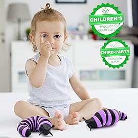 Cevioce Fidget Slug Toy, Sensory Slug Fidget Toy for Kids & Adults, 1 PC Cute Autism Sensory Toys for Autistic ChildrenGreat Birthday Gift for Girls Boys - Christmas Stocking Stuffers for Toddler