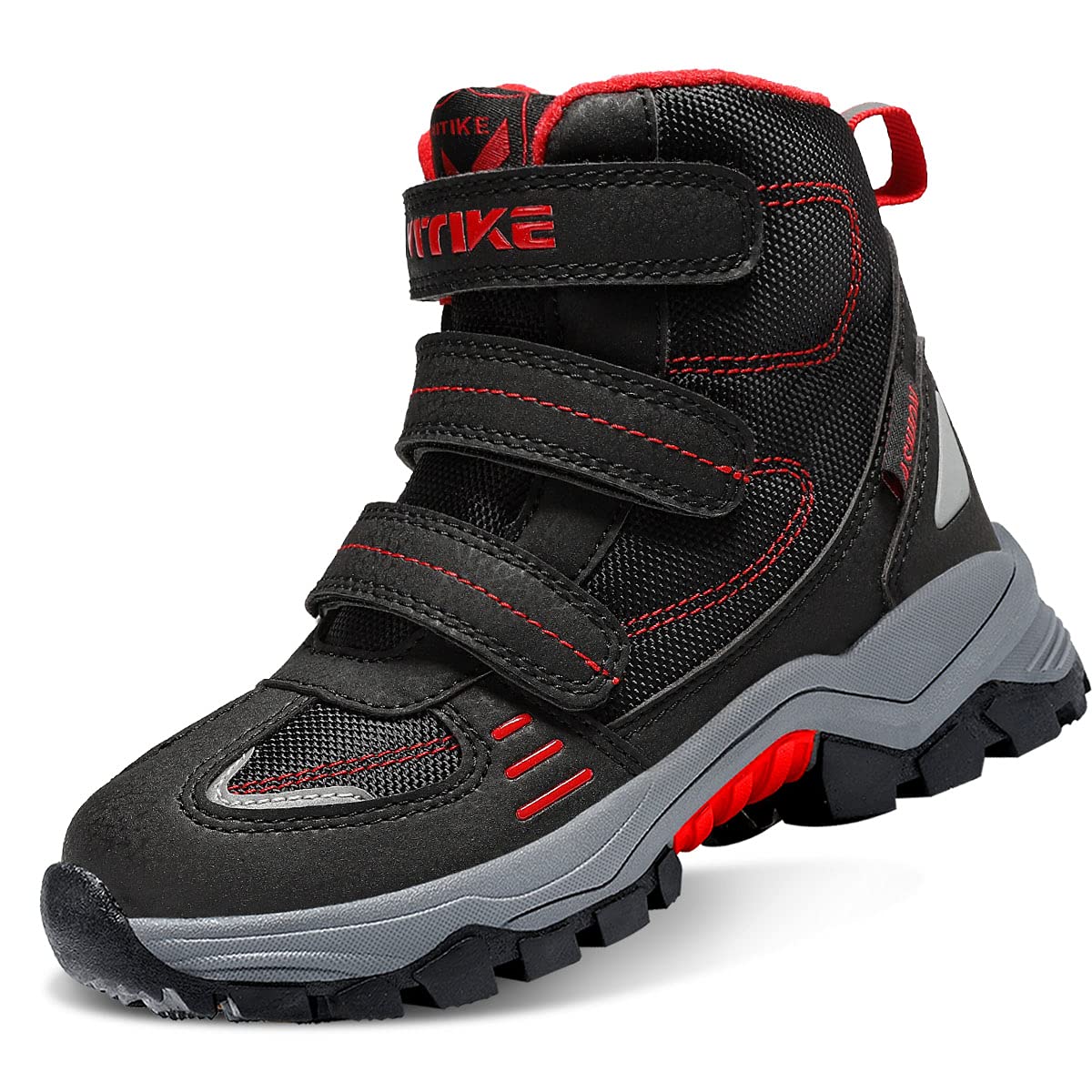 Girls Snow Boots Outdoor Adventure Kids Hiking Shoes Warm Kids Snow Boots Non Slip Snow Boots for Boys Metal Buckle Sole High Top Kids Hiking Boots Easy To Put On Winter Boys Boots Mid Waterproof