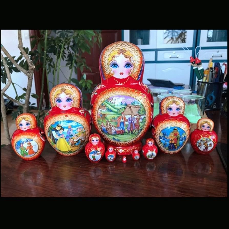 ロシア製 手描きマトリョーシカ 15個セット 楽天市場】マトリョーシカ ロシア 人形 民芸品 土産物 手作り