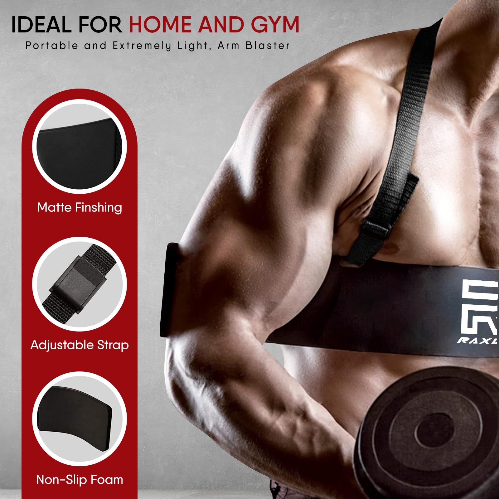 Arm Blaster, Isolatore per Braccio e Bicipiti, Sollevamento Pesi, Accessorio per Palestra