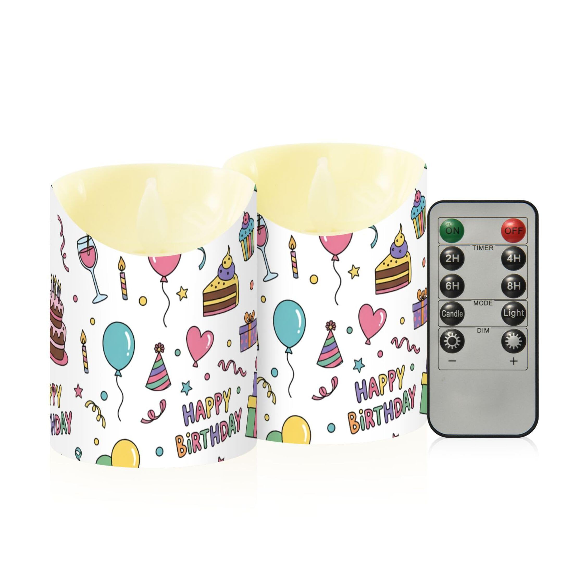 Kutsu Flameless Candles Set of 2, Battery Operated LED Flickering Candles