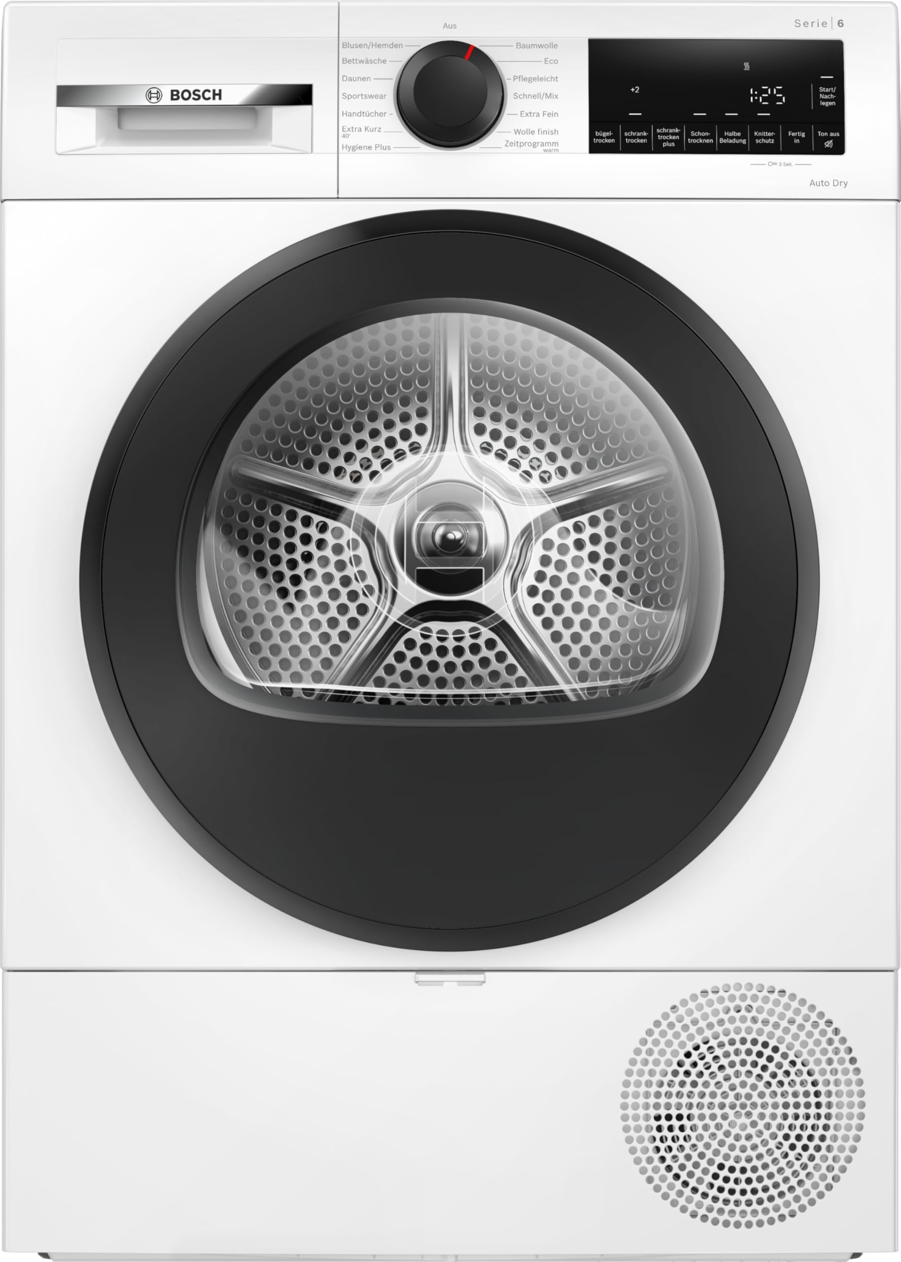 Secador de bomba de calor Serie 6, 9 kg, color blanco, WQG243D41