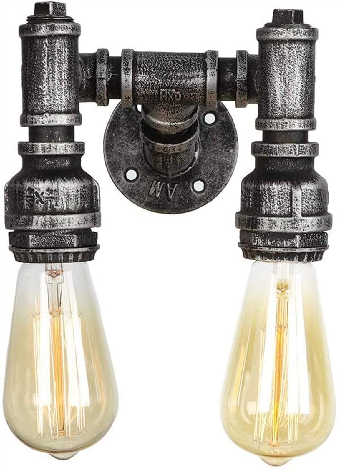 Accesorio de iluminación interior steampunk y apliques de pared de tubo de agua industrial