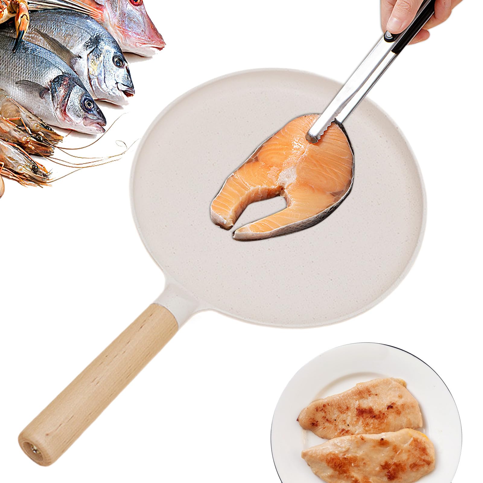 Poêle à frire 9,5 pouces antiadhésive pour en finir avec les aliments collés au fond