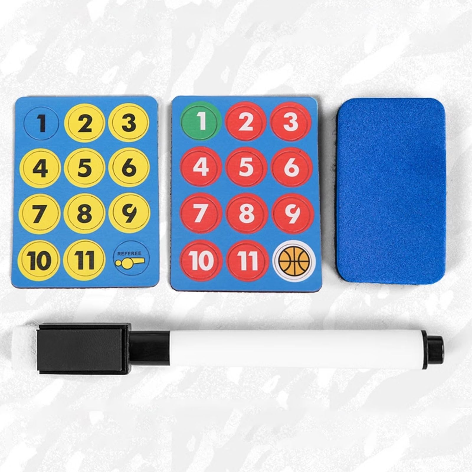 Lavagna Tattica Calcio Pieghevole Magnetica - Con Pennarello, Cronometro, Fischietto E Segnaposto, Per Allenatori - Foto 8