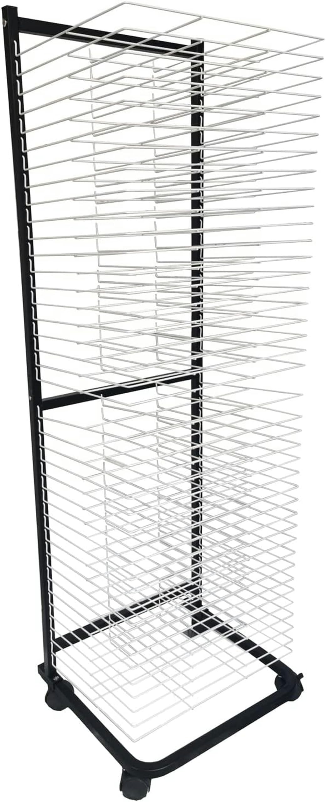 Rack de séchage d'art avec roues verrouillables et étagères amovibles