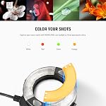 NEEWER RF1-S Marco Ring Flash Light Compatible avec Sony Camera, 76Ws GN15 5600K TTL Éclairage, 1-1/128 Sortie Rideaux avant/arrière Sync Couleur Gels Anneaux d'adaptateur de lentilles pour Macro Photo Studio