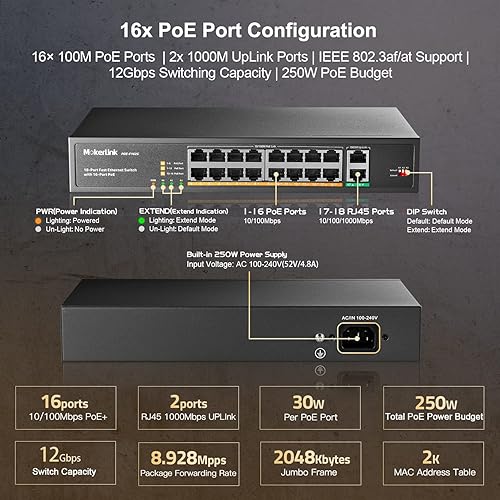 Vista 11 de MokerLink Switch gestionado Gigabit de 48 puertos, 4x10G SFP+, 1 consola, 1 USB, L3 Smart Managed, montaje en rack, DHCP QoS Vlan IGMP, enrutamiento