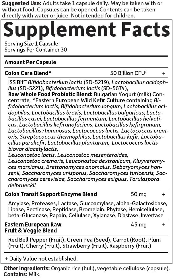 Buy Garden of Life RAW Probiotics Colon Care Shelf Stable - 50