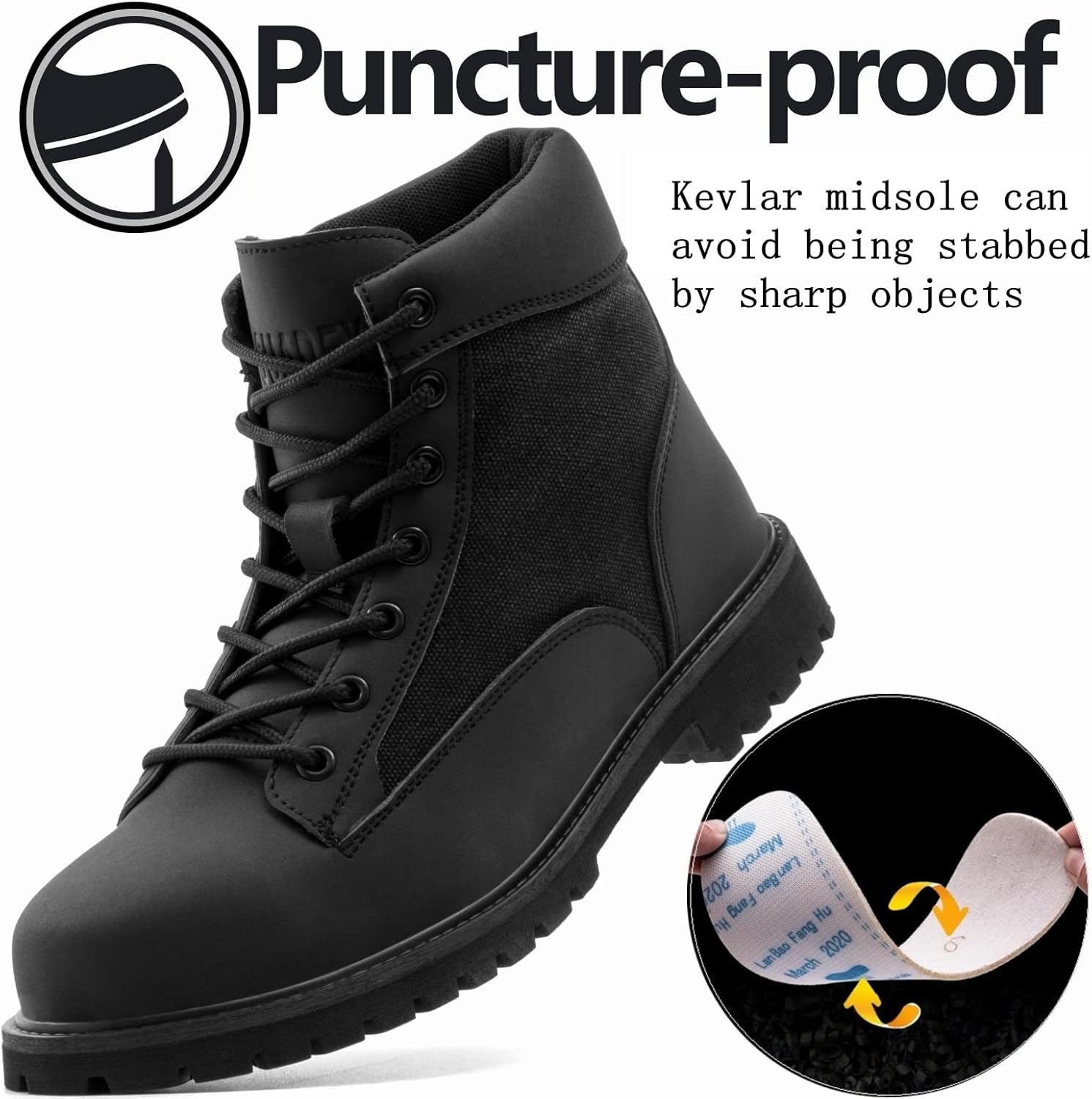 SUADEX Steel Toe Boots for Men Women,Heat Resistant Indestructible Work Safety Boot Outdoor Protection Construction Shoes - Image 4