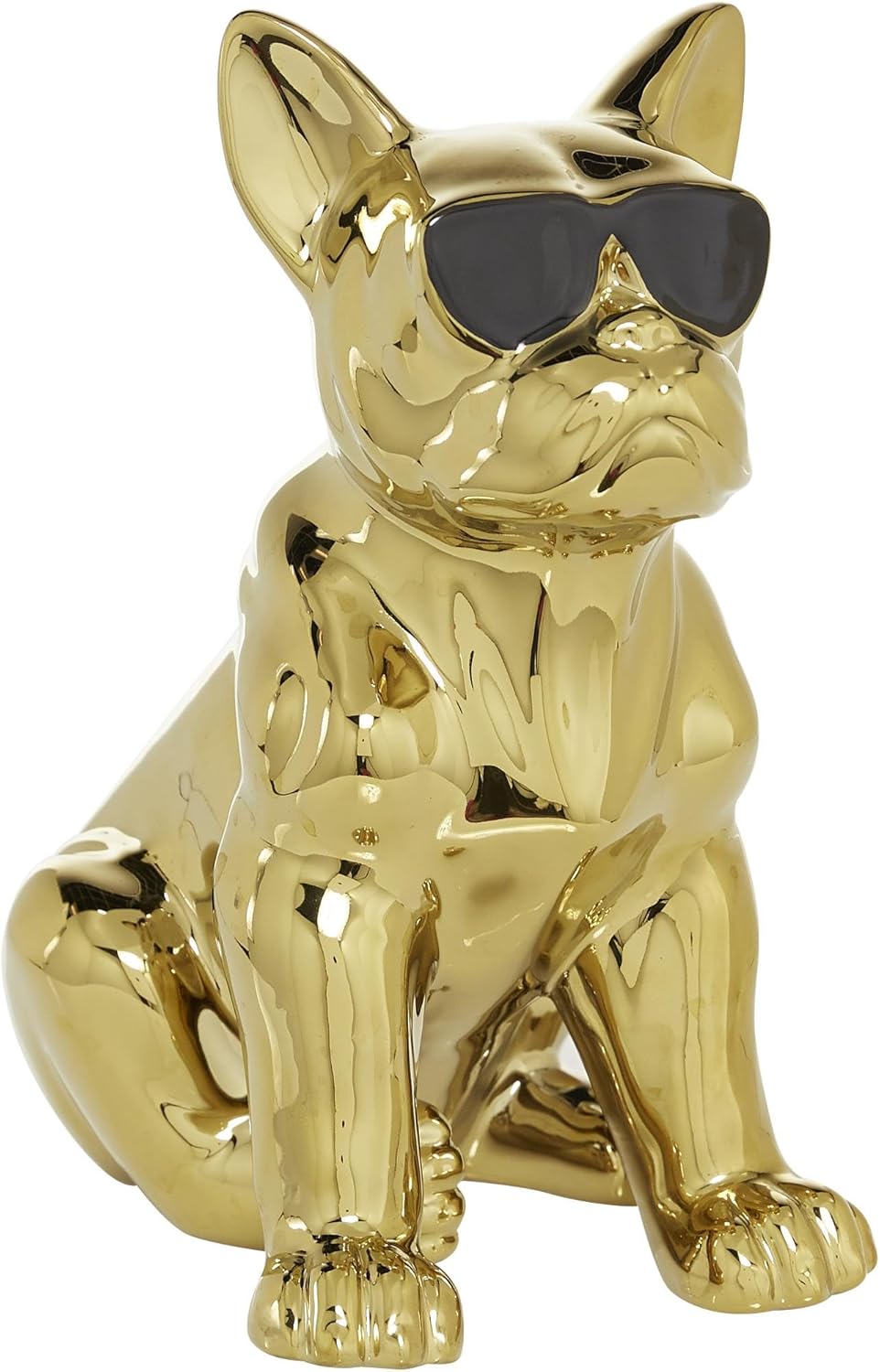 CosmoLiving by Cosmopolitan Ceramic Bulldog Decorative Sculpture Home Decor Stat…