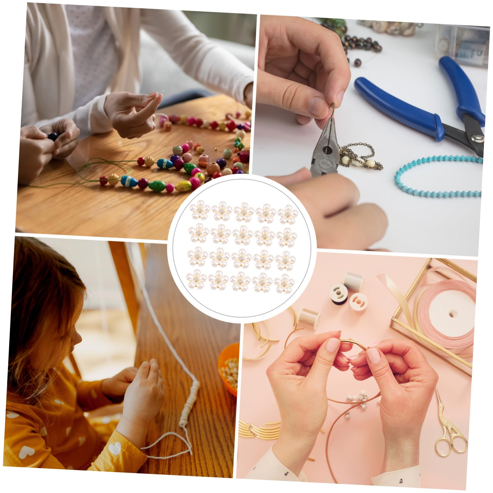 VICASKY 140 Pezzi Fermagli Eleganti con Accessori per e Decorazioni Artigianali Resistenti e Versatili per e