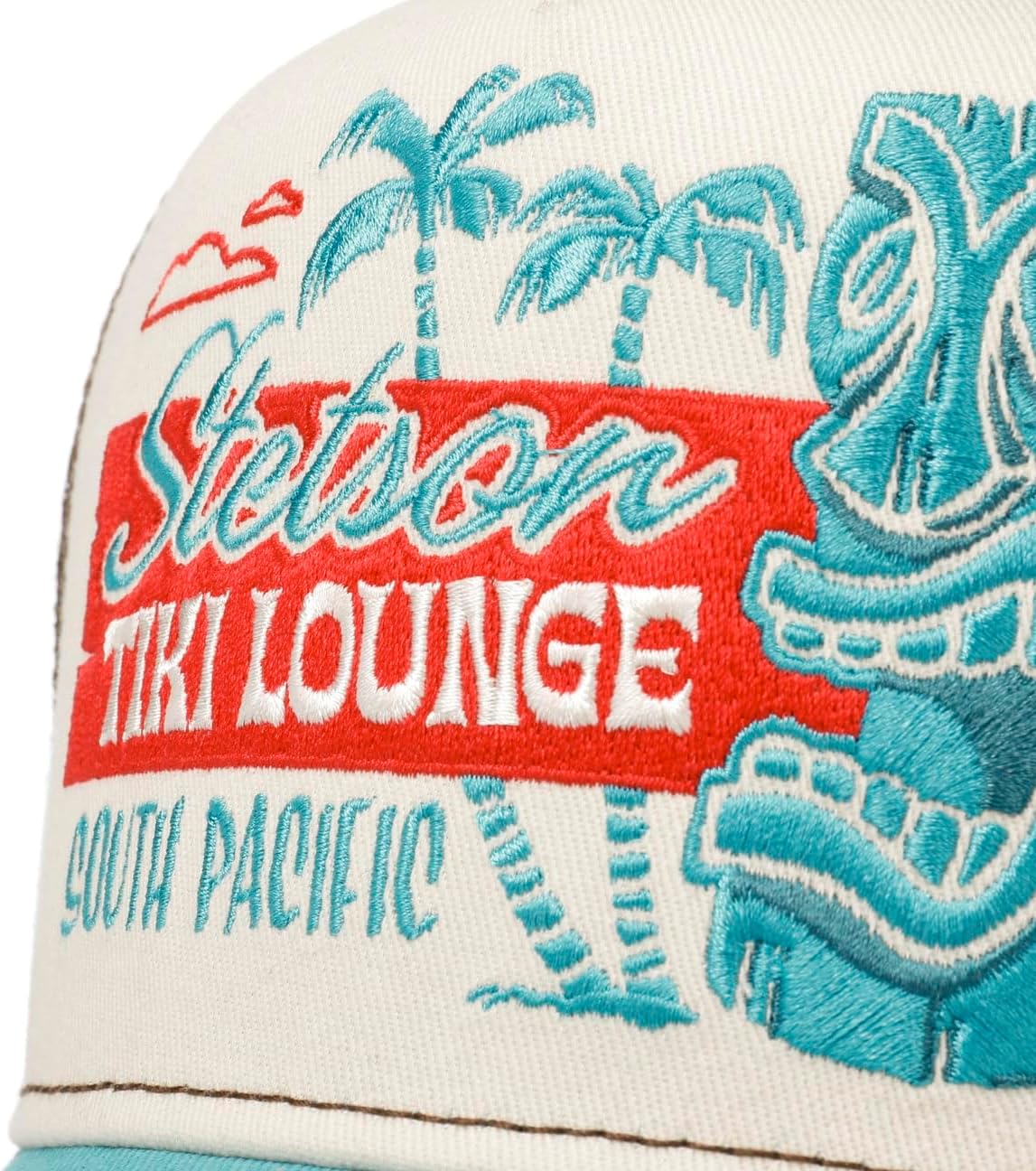Stetson Tiki Lounge Trucker Cap Curved Brim Snapback Meshcap 100% Cotton Unisex Summer Winter - Image 5