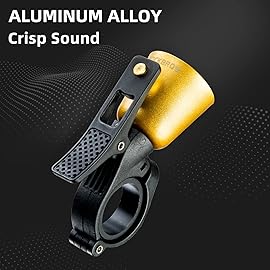 ROCKBROS Bike Bell Classic Bicycle Bell Mountain Bike Bells for Adults with Loud Sound and Fit for 0.87-1.25in/22.2-31.8mm Bicycle Handlebars