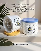 Vista 8 de Orchid Haven - Vela perfumada para relajación nocturna, vela de cera de soja de 48 horas con mecha de madera y aceites esenciales para promover