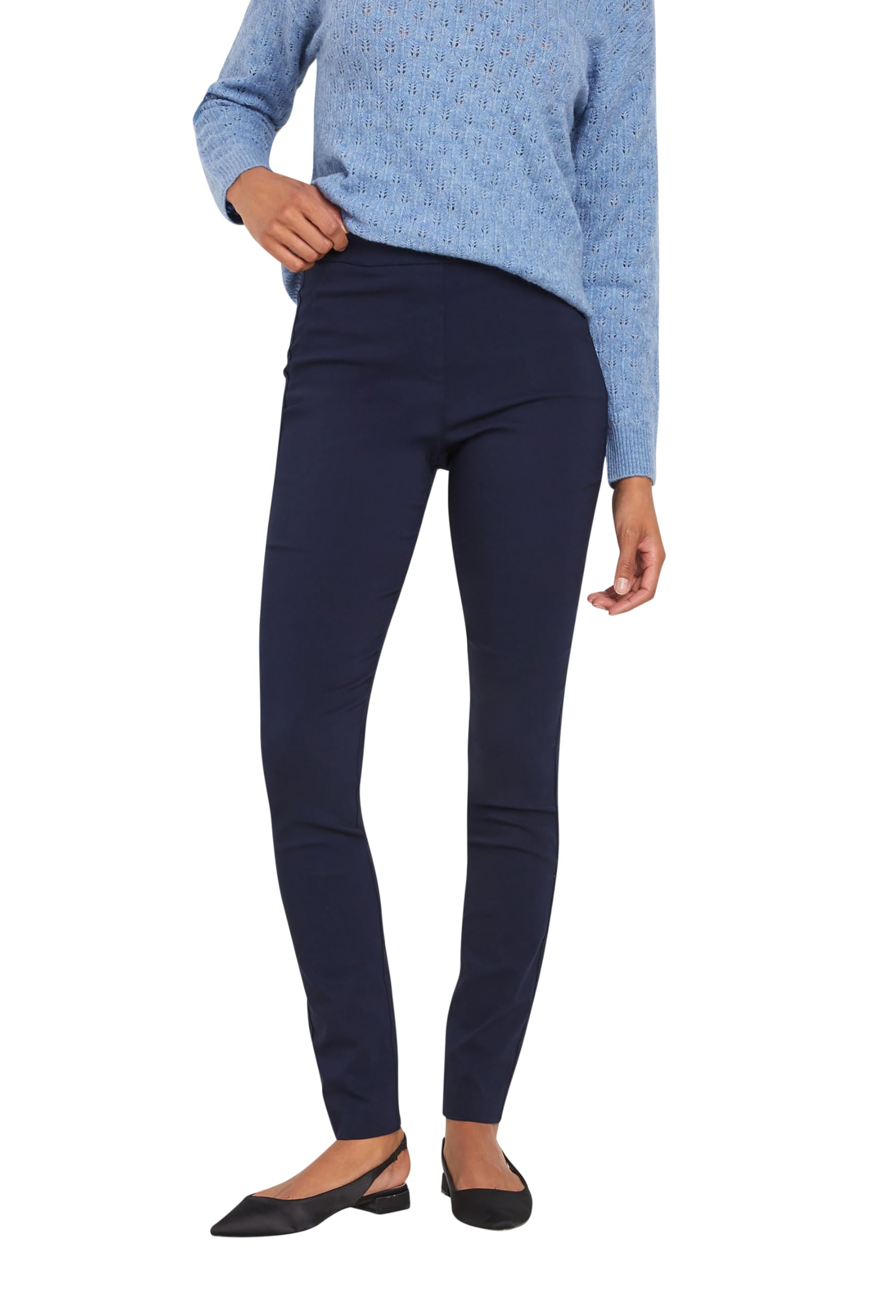 M&Co Blue Skinny Bengaline Formal Trousers - Women's