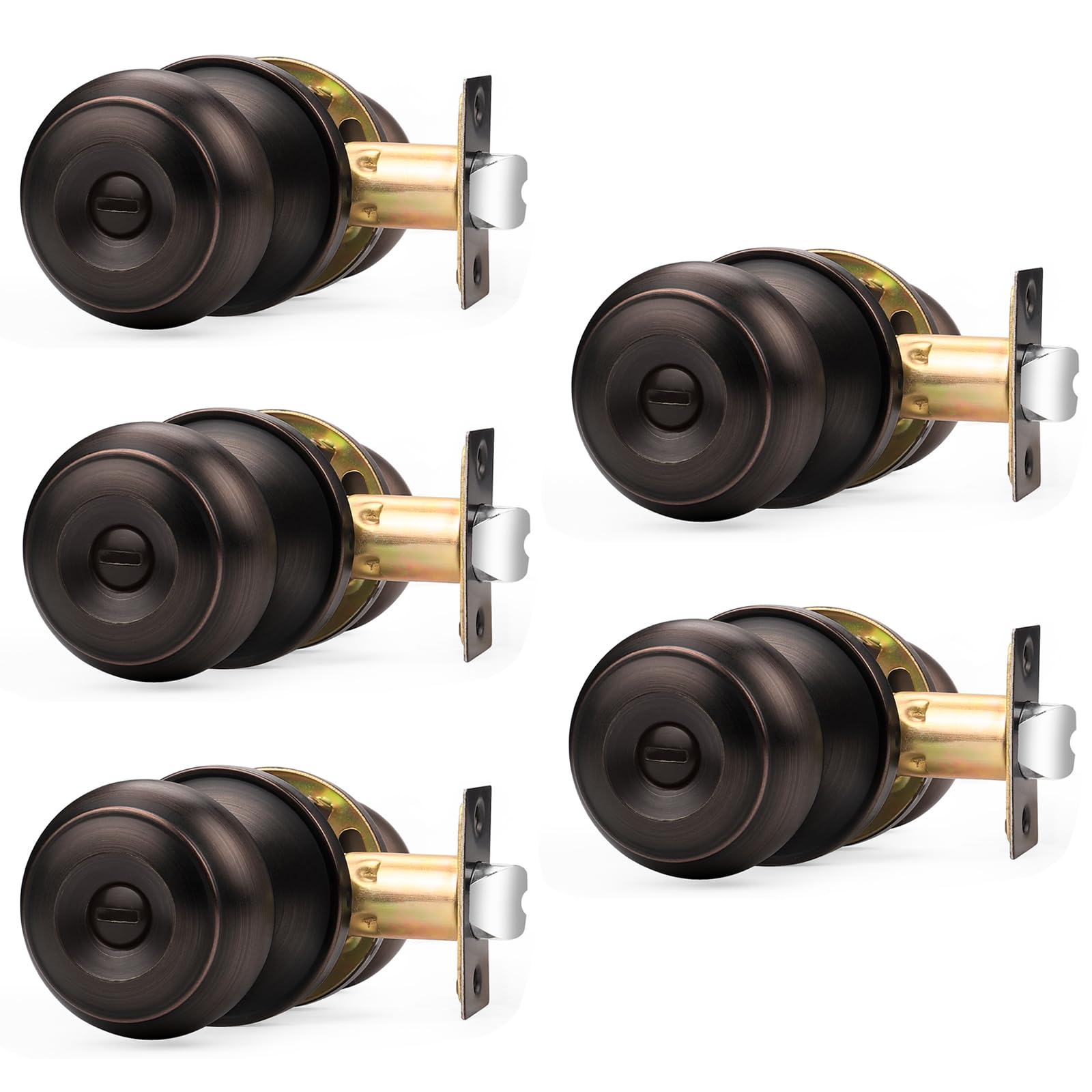 Probrico Black Door Knobs - Matte Black -12