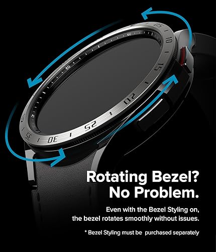 Miniatura 5 de Ringke Estilo de bisel interior elegante marco de acero inoxidable compatible con Samsung Galaxy Watch 6 Classic Case (1.772 pulgadas), protector