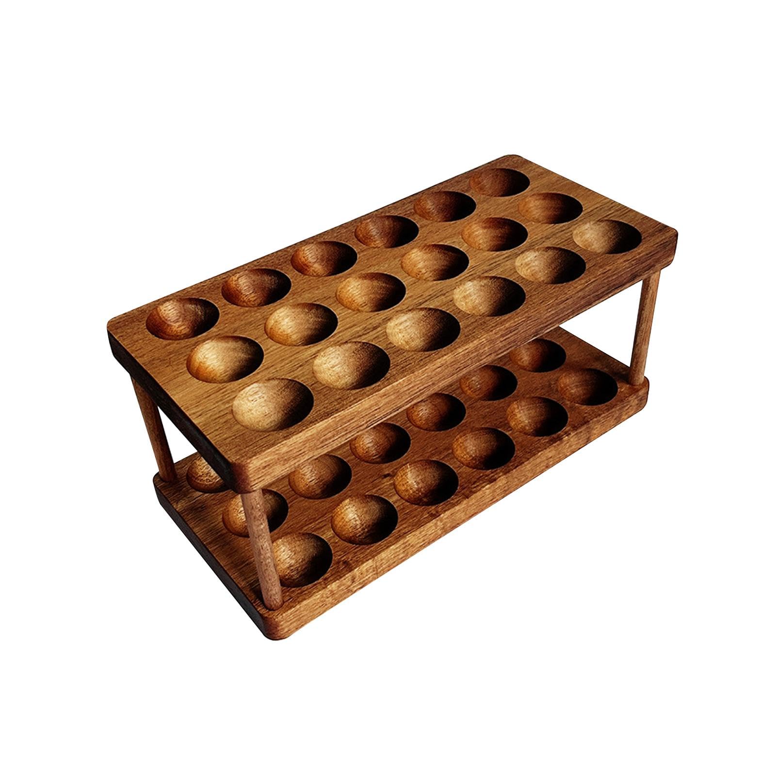 Bandeja de Almacenamiento de Madera para Huevos, Organizador de Huevos para Encimera, Despensa O Armario.