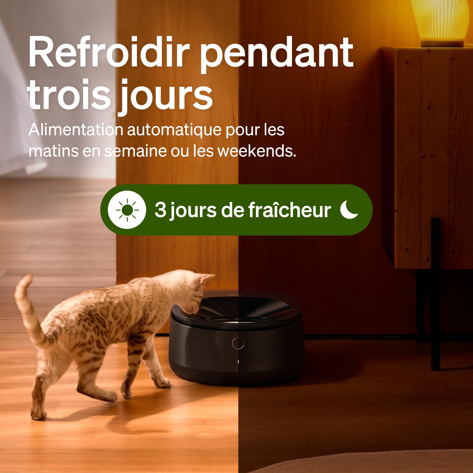 PETLIBRO Distributeur Automatique de Nourriture Humide en Acier Inoxydable, Lave-Vaisselle, Wi-FI 2,4 GHz, Refroidissement par Semi-Conducteur, Distributeur Croquettes Chat, Fraîcheur 3 Jours