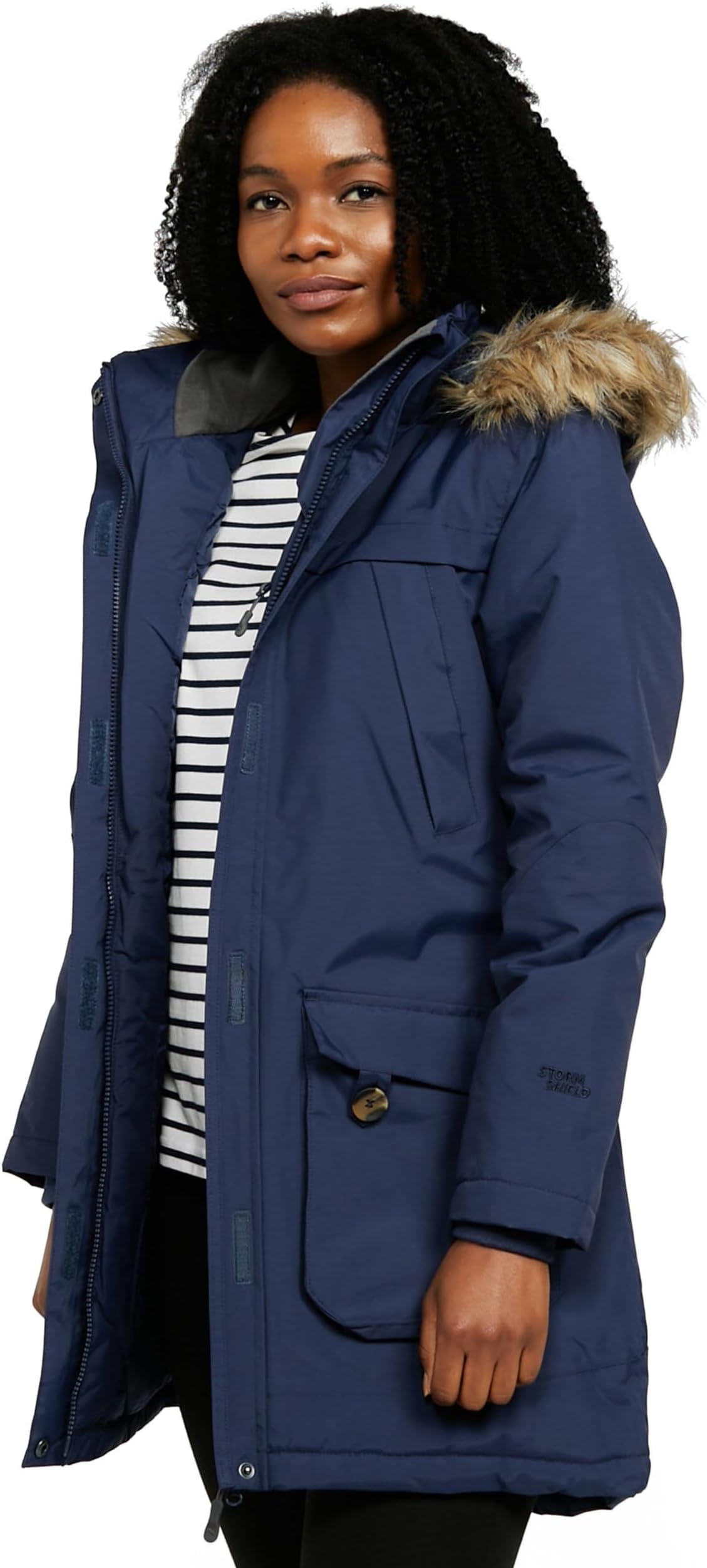 Peter StormWomen’s Paloma Waterproof Parka Jacket with Faux Fur Lined Hood and 4 Pockets, Waterproof, Insulated & Adjustable Winter Coat, Walking, Hiking & Outdoor Recreation, 5000mm HH