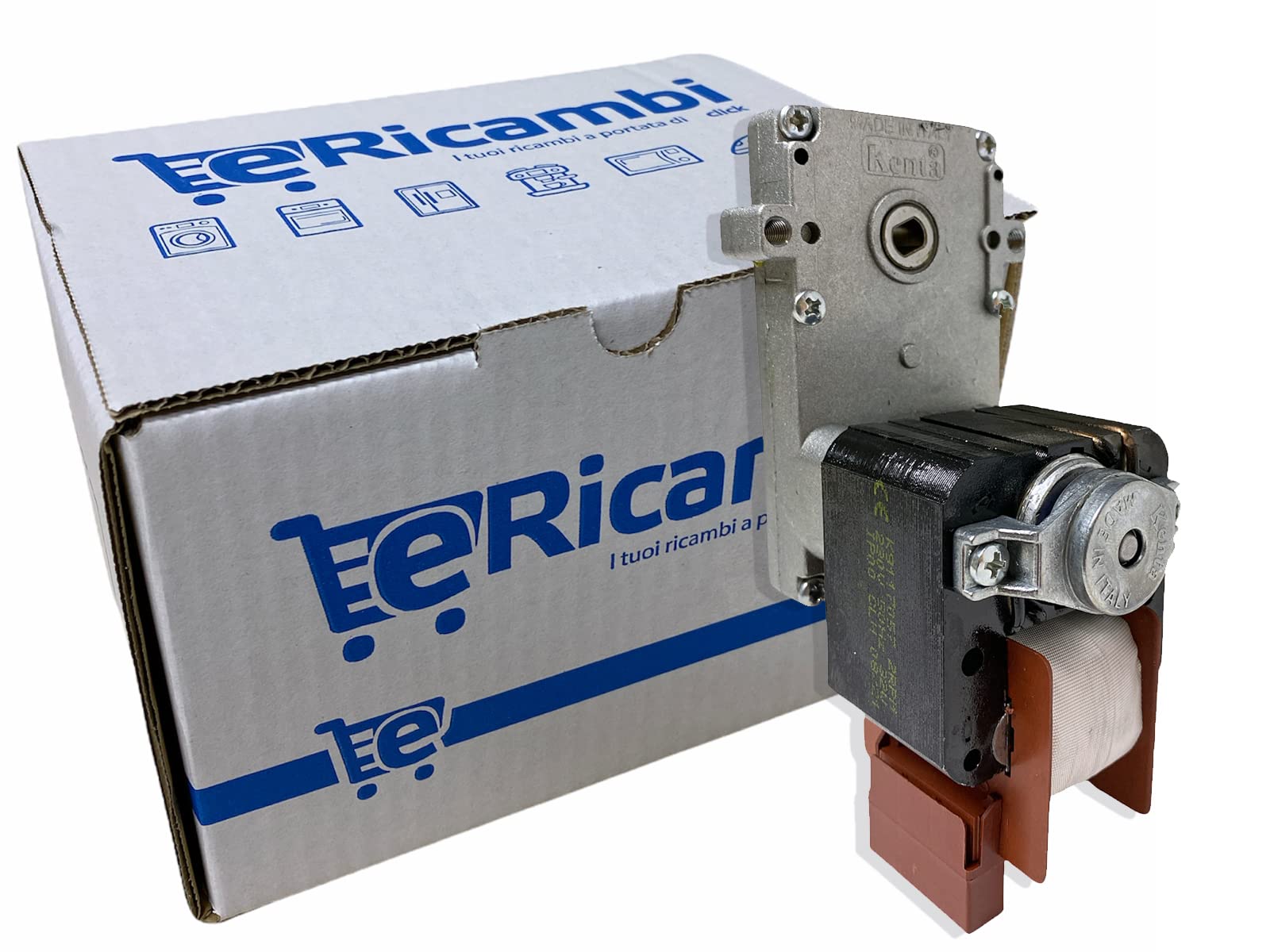 ERICAMBI, Motoriduttore K9117057 Kenta serie 911 per Stufe a Pellet, Velocità 2rpm, Pacco Lamellare 40mm, Ø Albero 8,5mm, Senso di Rotazione Antioraria, Spianatura Doppia, Edilkamin