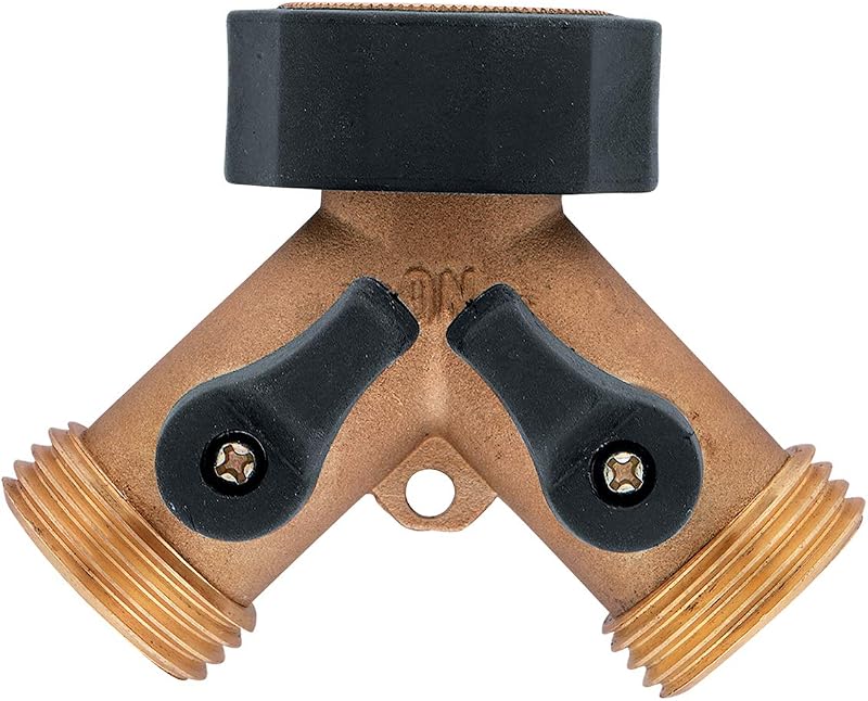 Orbit Brass Dual-Outlet Faucet Adapter, Brown