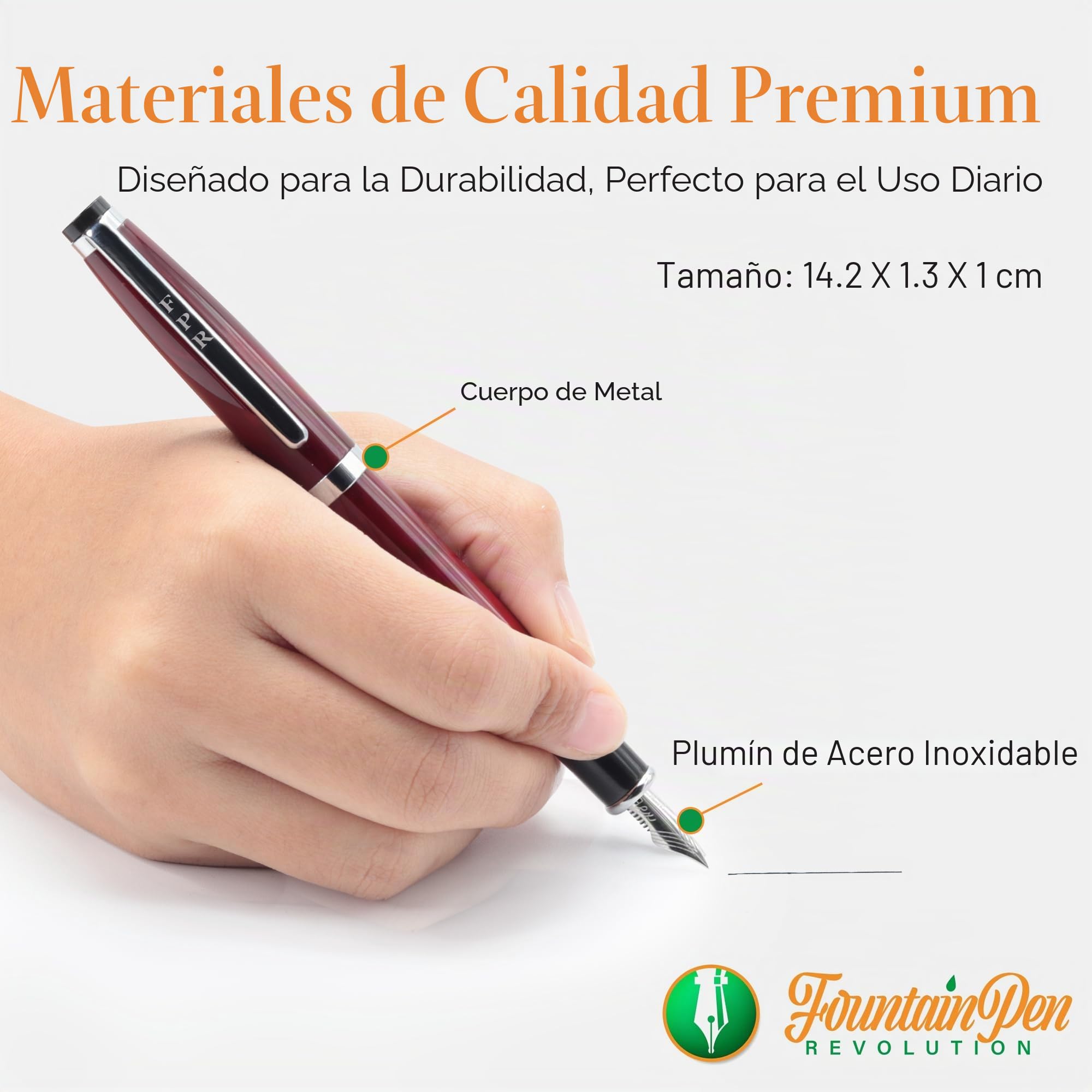 FPR Ambassador Burgundy Ultra Flex - Juego de pluma estilográfica para